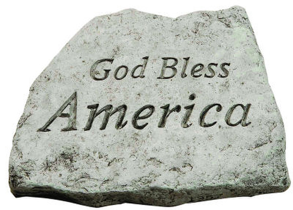 God Bless America Patriotic Garden Rock or Plaque